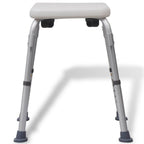 vidaXL Duschstuhl Aluminium Weiß