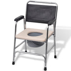 vidaXL Toilettenstuhl Stahl Schwarz