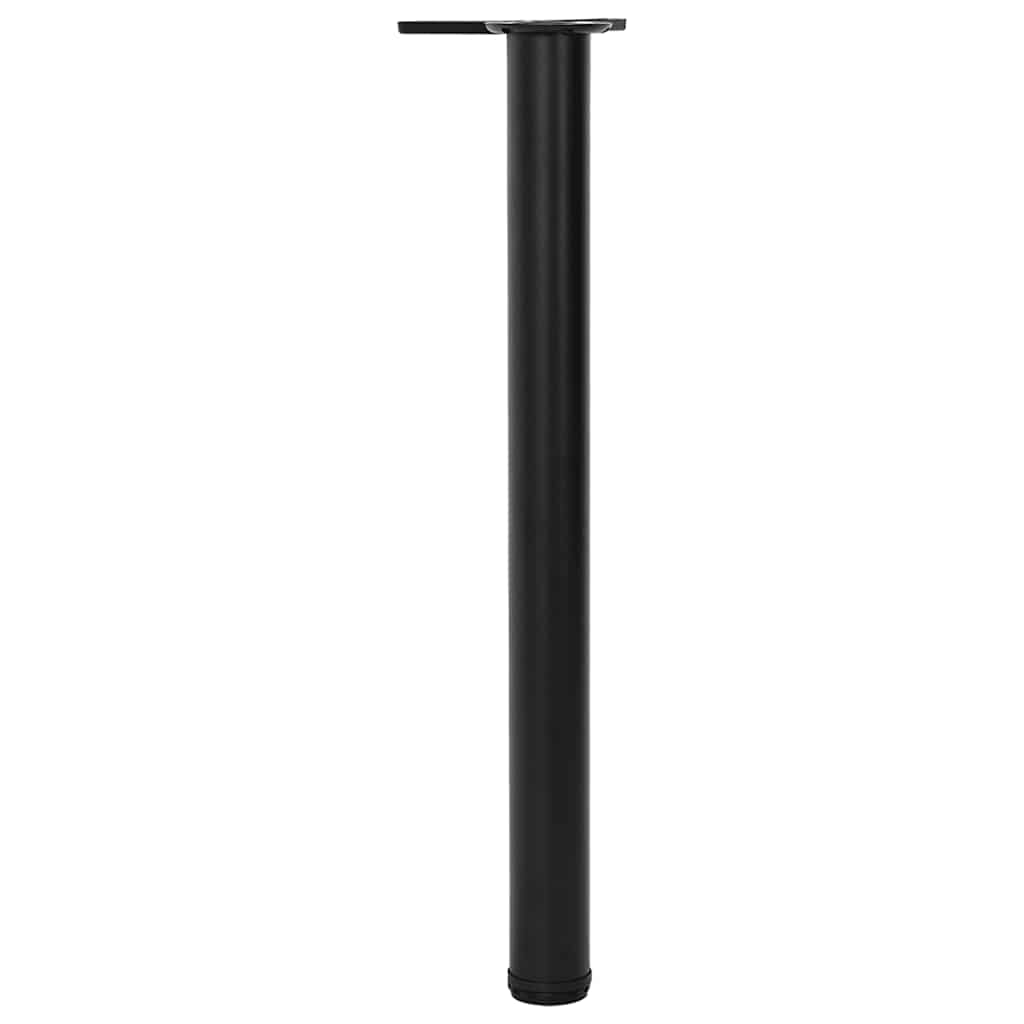 4x höhenverstellbares Tischbein Schwarz 710 mm