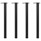 4 höhenverstellbare Tischbeine Schwarz 870 mm