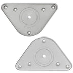 4x höhenverstellbares Tischbein gebürstetes Nickel 710 mm
