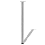 4 höhenverstellbare Tischbeine Nickel gebürstet 870 mm