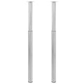 2 x Teleskopfuß Stützfuß Tischbein Edelstahl 710mm-1100mm