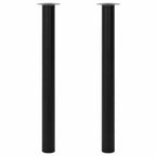 2 x Teleskopfuß Tischfuß Stützfuß Tischbein Schwarz 710 mm-1100 mm