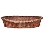 vidaXL Hundebett aus Weide Natur 90 cm