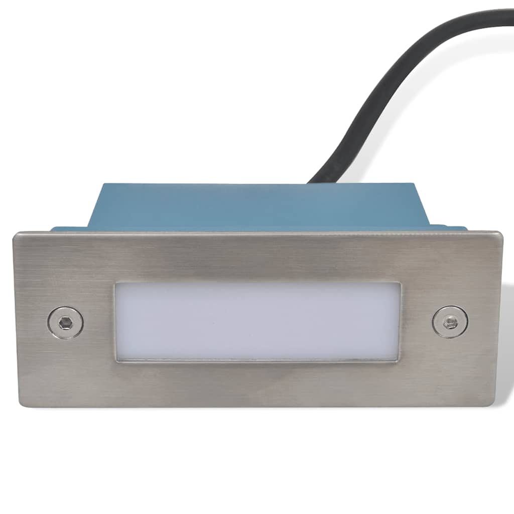vidaXL LED-Wandeinbauleuchten für Treppen 2 Stk. 44x111x56 mm