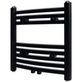 Handtuchheizkörper Warmwasser Gebogen Grau 480x480 mm