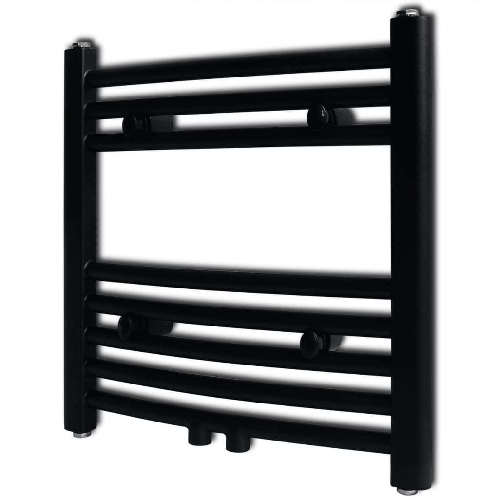 Handtuchheizkörper Warmwasser Gebogen Grau 480x480 mm