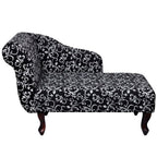 vidaXL Chaiselongue Schwarz und Weiß Stoff