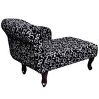 vidaXL Chaiselongue Schwarz und Weiß Stoff