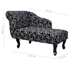 vidaXL Chaiselongue Schwarz und Weiß Stoff
