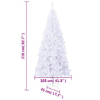vidaXL Künstlicher Weihnachtsbaum mit Stahlständer 210 cm 910 Zweige