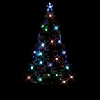 vidaXL Vorbeleuchteter Weihnachtsbaum mit Ständer und LED 150 cm Glasfaser