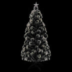 vidaXL Vorbeleuchteter Weihnachtsbaum mit Ständer und LED 150 cm Glasfaser