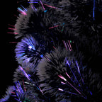 vidaXL Vorbeleuchteter Weihnachtsbaum mit Ständer und LED 150 cm Glasfaser