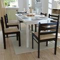vidaXL Esszimmerstühle 6 Stk. Braun Massivholz und Samt