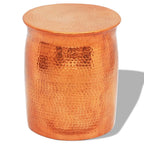 vidaXL Hocker/Beistelltisch aus gehämmertem Aluminium Kupferfarben