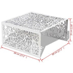 vidaXL Couchtisch Silbern Geometrisches Lochmuster Aluminium