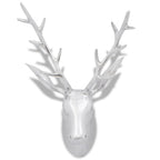 Aluminium Wanddekoration Hirschkopf Hirschgeweih Silber 61 cm