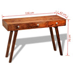 vidaXL Konsolentisch mit 3 Schubladen 76 cm Massivholz Akazie