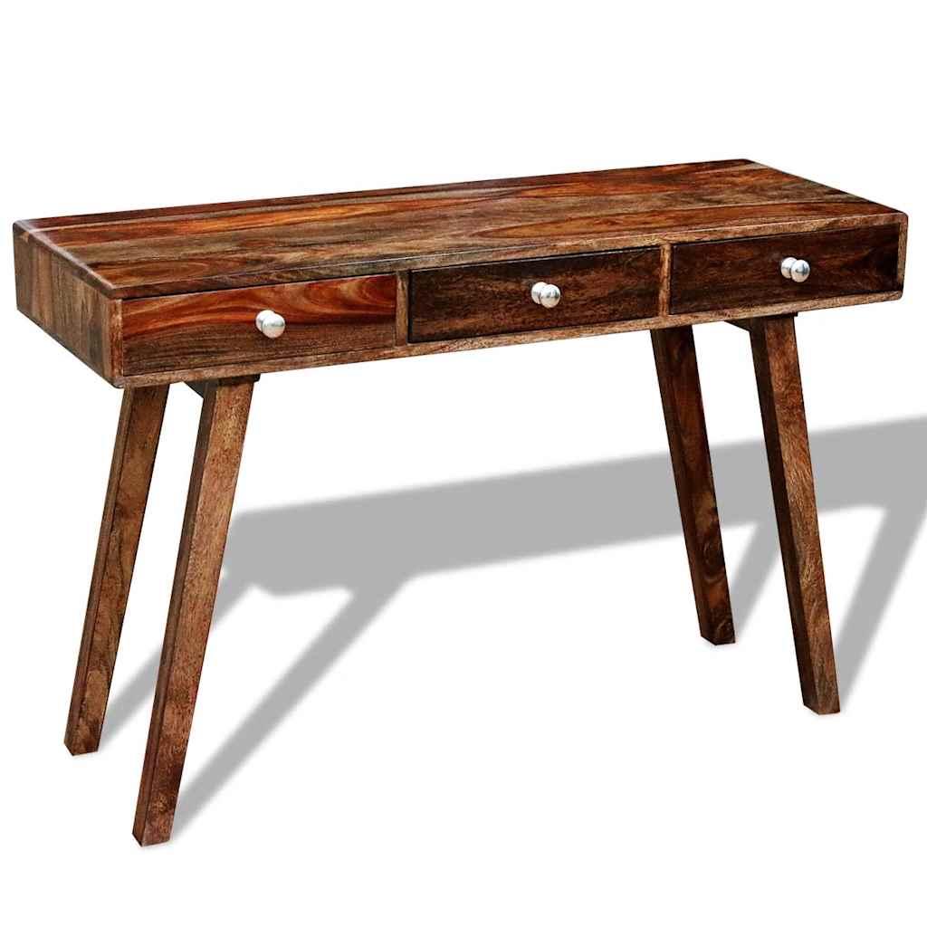 vidaXL Konsolentisch mit 3 Schubladen 76 cm Massivholz Akazie