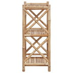 vidaXL Standregal mit 3 Böden Quadratisch Bambus