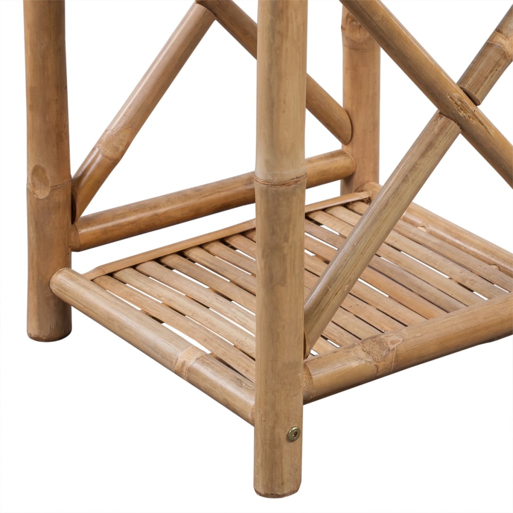 vidaXL Standregal mit 4 Böden Quadratisch Bambus