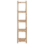 vidaXL Standregal mit 5 Böden Quadratisch Bambus