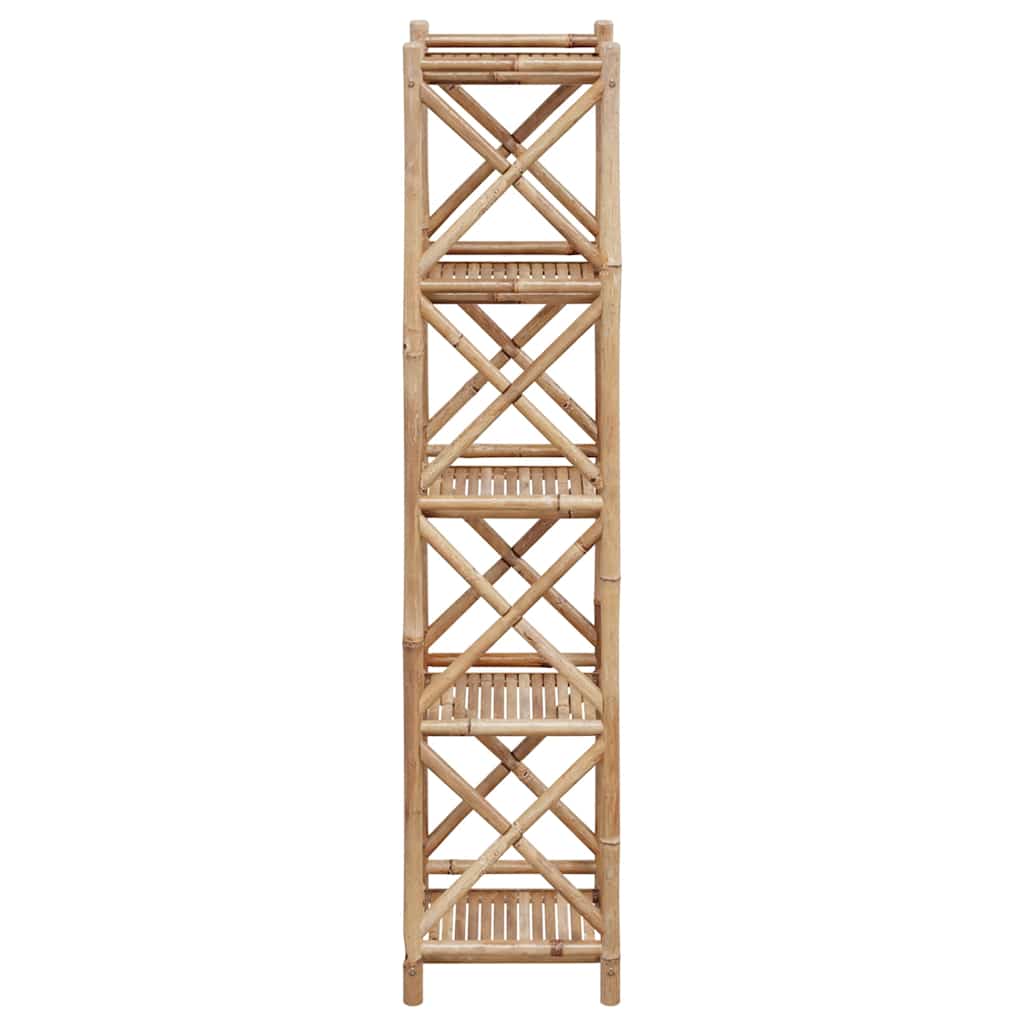 vidaXL Standregal mit 5 Böden Quadratisch Bambus