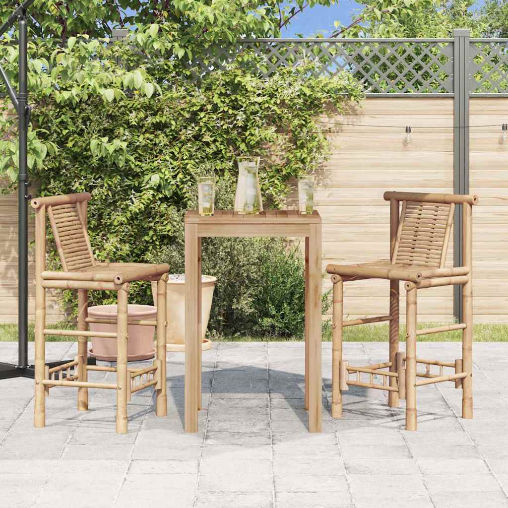 vidaXL Barhocker 2 Stk. Bambus