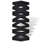 Schirmständer Schirmhalter Gehstock Stahl schwarz quadratisch 48,5 cm