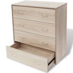 vidaXL Kommode mit 4 Schubladen 60×30,5×71 cm Eichenbraun