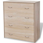 vidaXL Kommode mit 4 Schubladen 60×30,5×71 cm Eichenbraun