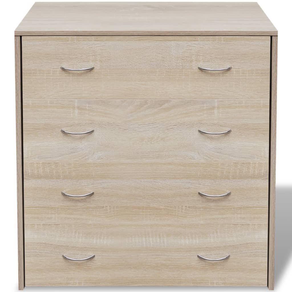 vidaXL Kommode mit 4 Schubladen 60×30,5×71 cm Eichenbraun