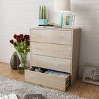 vidaXL Kommode mit 4 Schubladen 60×30,5×71 cm Eichenbraun