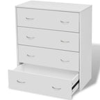 vidaXL Kommode mit 4 Schubladen 60×30,5×71 cm Weiß