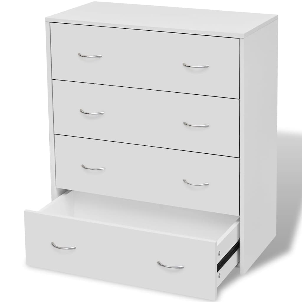 vidaXL Kommode mit 4 Schubladen 60×30,5×71 cm Weiß