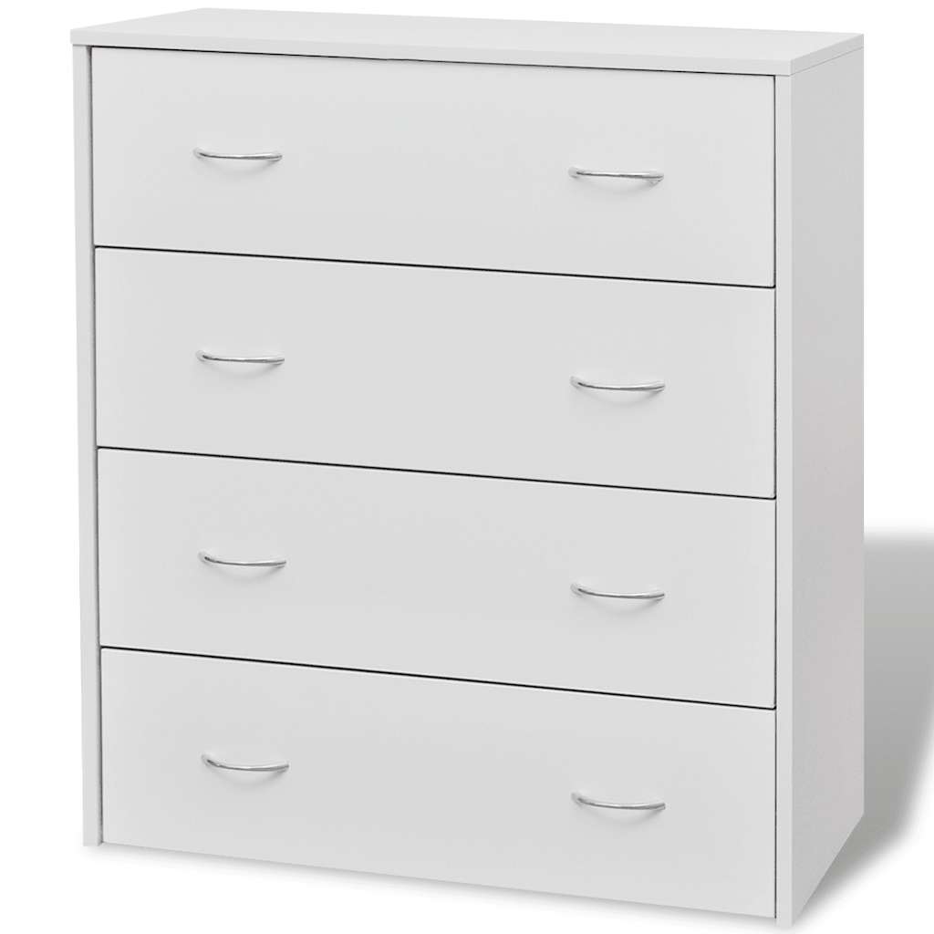 vidaXL Kommode mit 4 Schubladen 60×30,5×71 cm Weiß