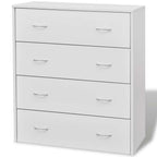vidaXL Kommode mit 4 Schubladen 60×30,5×71 cm Weiß