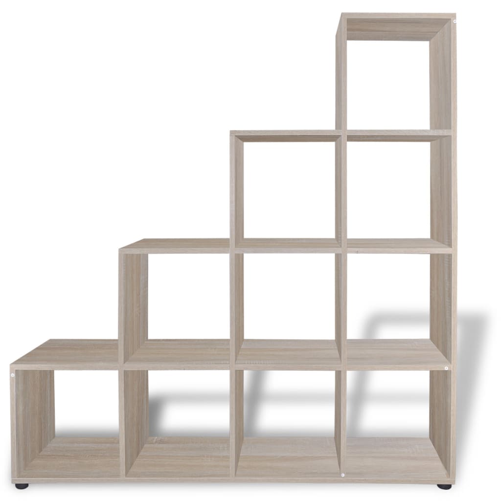 vidaXL Treppenregal Bücherregal 142 cm Eiche