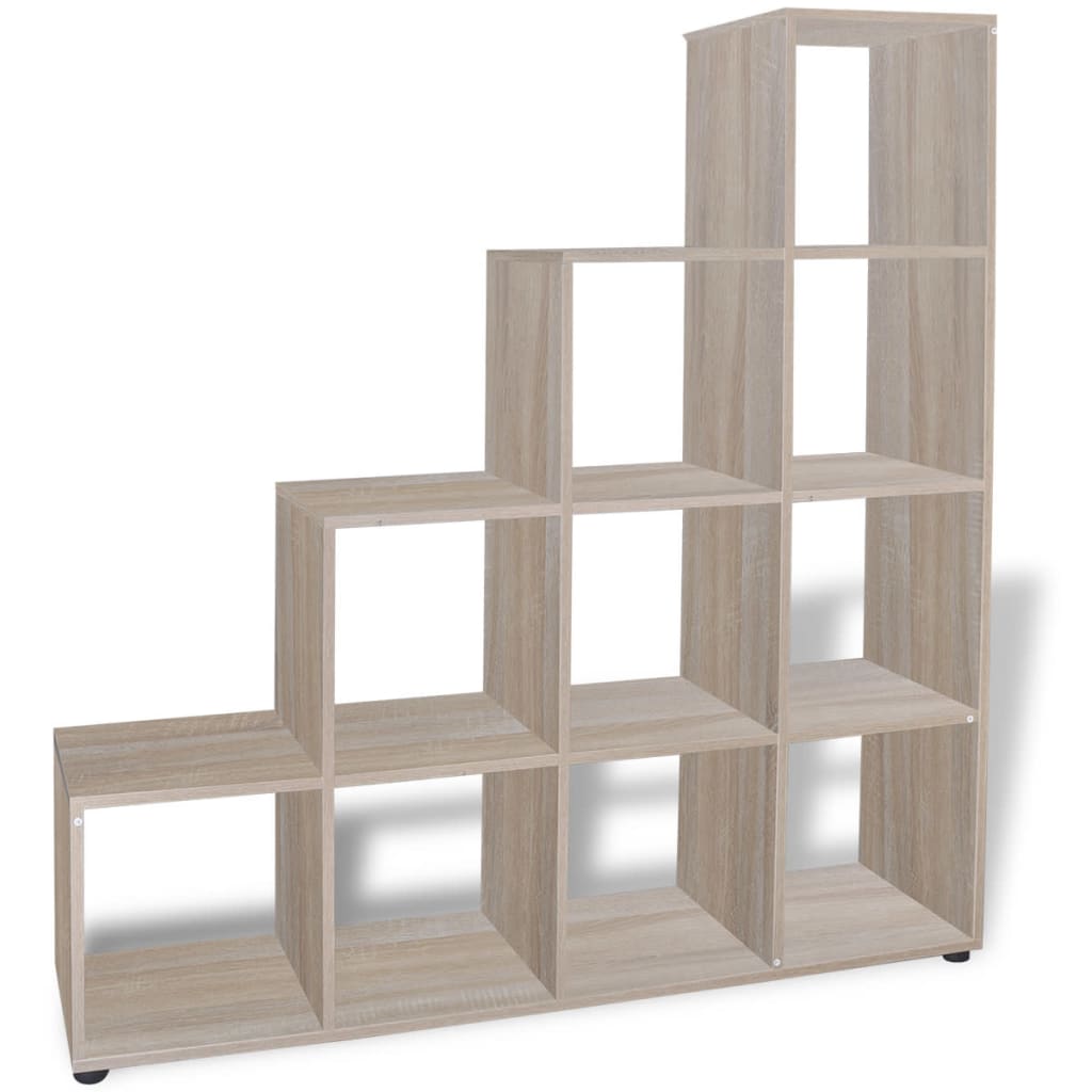 vidaXL Treppenregal Bücherregal 142 cm Eiche