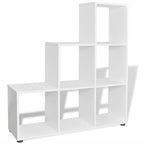 vidaXL Treppenregal Bücherregal 107 cm Weiß
