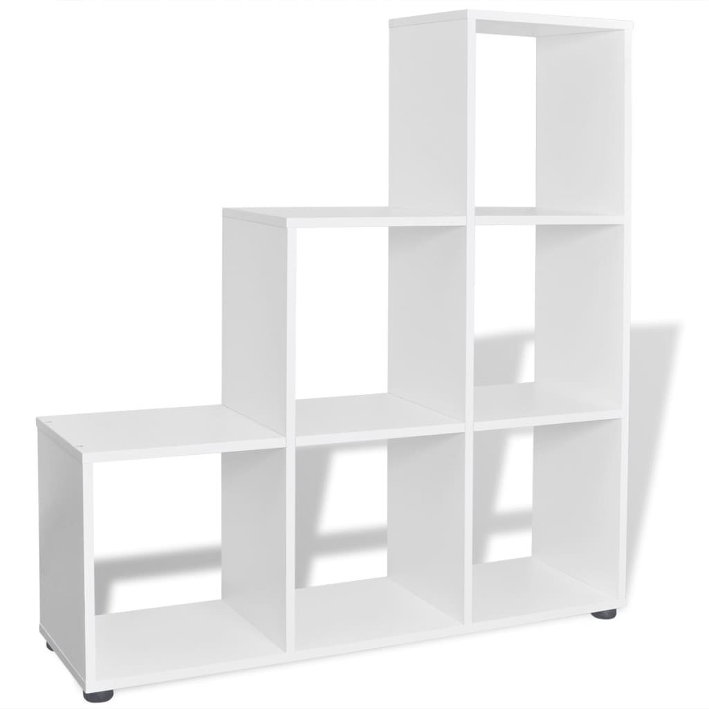 vidaXL Treppenregal Bücherregal 107 cm Weiß