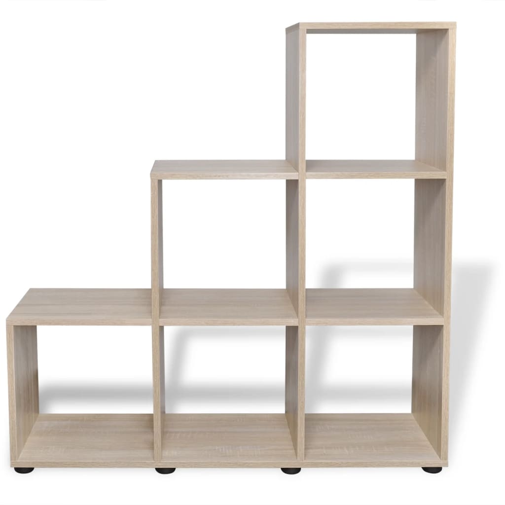 vidaXL Treppenregal Bücherregal 107 cm Eichefarben