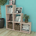 vidaXL Treppenregal Bücherregal 107 cm Eichefarben