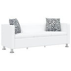 vidaXL Sofagarnitur Kunstleder 3-Sitzer + 2-Sitzer Weiß