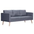 vidaXL Sofagarnitur 2-Sitzer und 3-Sitzer Stoff Dunkelgrau