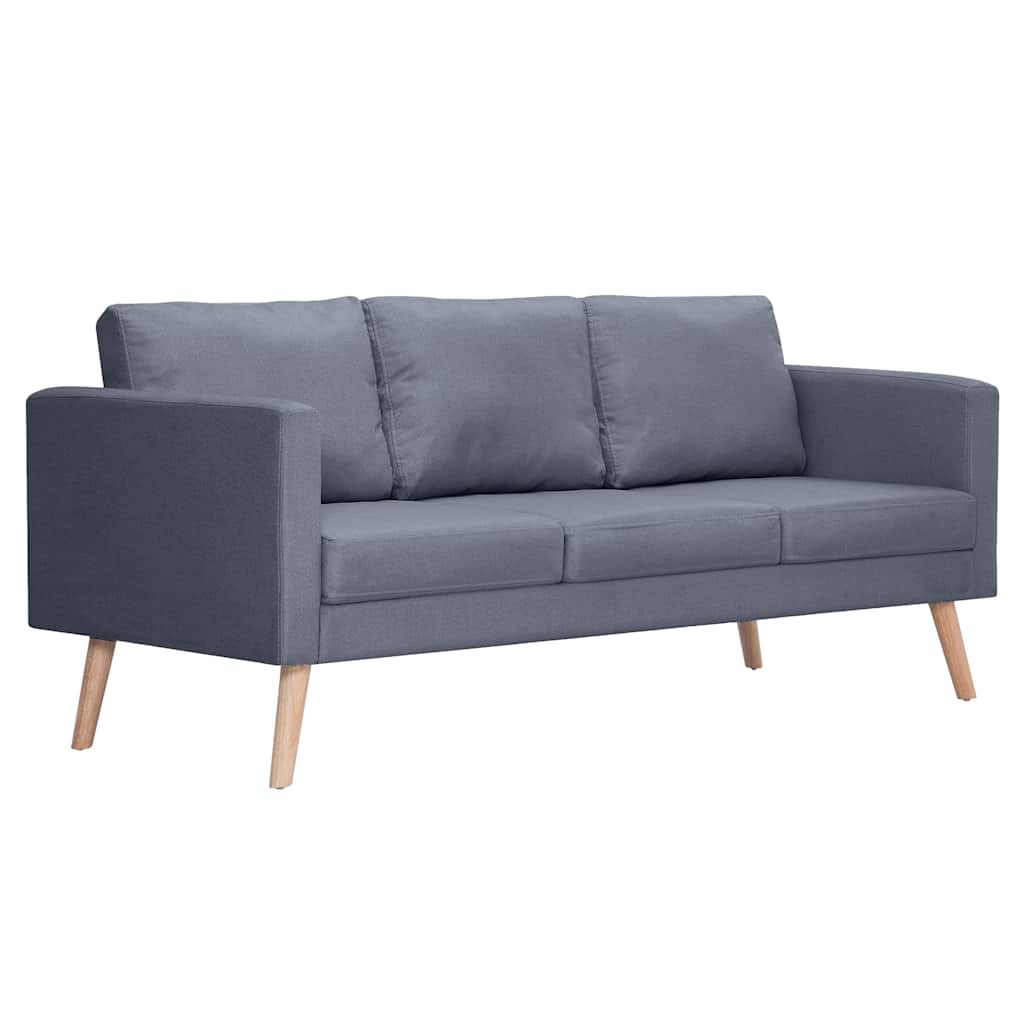vidaXL Sofagarnitur 2-Sitzer und 3-Sitzer Stoff Dunkelgrau