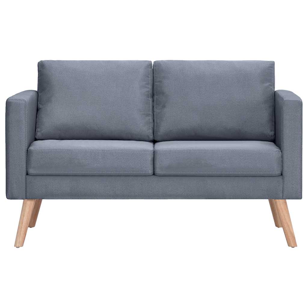 vidaXL Sofagarnitur 2-Sitzer und 3-Sitzer Stoff Dunkelgrau
