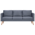 vidaXL Sofagarnitur 2-Sitzer und 3-Sitzer Stoff Dunkelgrau
